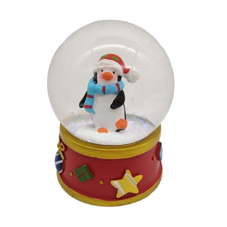 Custom 65mm Christmas Snow Ball LED Light Snow Globe