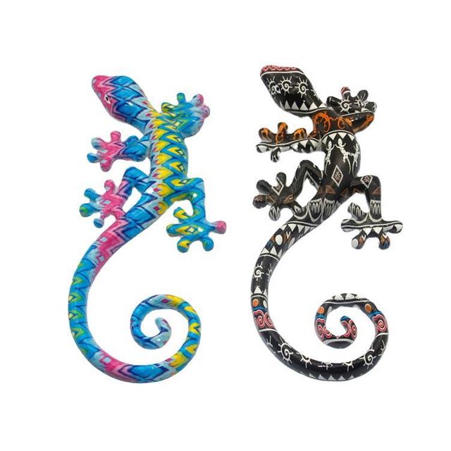 Modern European Style Home Decorative Resin Art 3D Lizard Wall Sculpture Decor