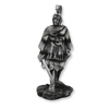 High Quality Crusader Knight Statue Silver Finishing Cold Cast Resin Statue