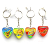 Wholesale Cheap Crystal Keychain Custom Logo Beach Design Glass Keychain for Souvenir