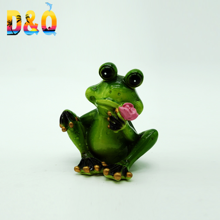 Custom Animal Figurine Resin Frog Statue Yoga Frog for Home Decor