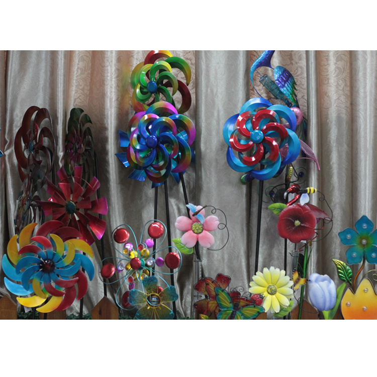 Wholesale Flower Shape Metal Garden Stake for Yard Lawn Garden Decoration