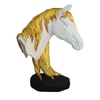 Modern Home Office Decoration Golden Resin Horse Head Statue