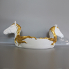 Wholesale Horse Shape Gold Decor Tray Resin Decorative Plates