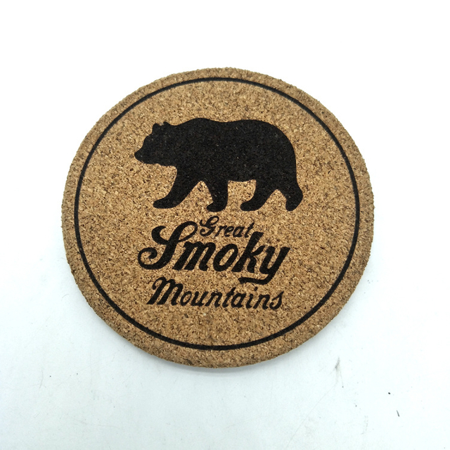 Wholesale Bulk Beer Custom Round Soft Wood Drink Blank MDF Cork Coaster with Holder Set for Drink