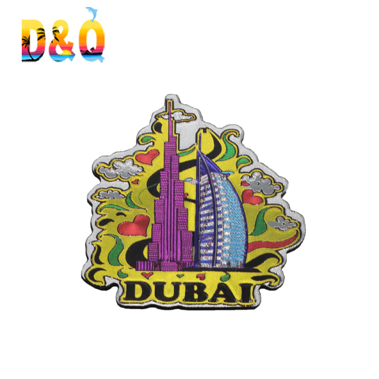 Custom 3D Tourist Souvenir Embossed Aluminium Foil Fridge Magnet