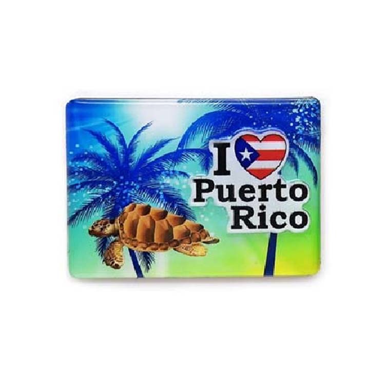 Custom Epoxy Printing Country Souvenir Magnet Puerto Rico Souvenir EVA Fridge Magnet