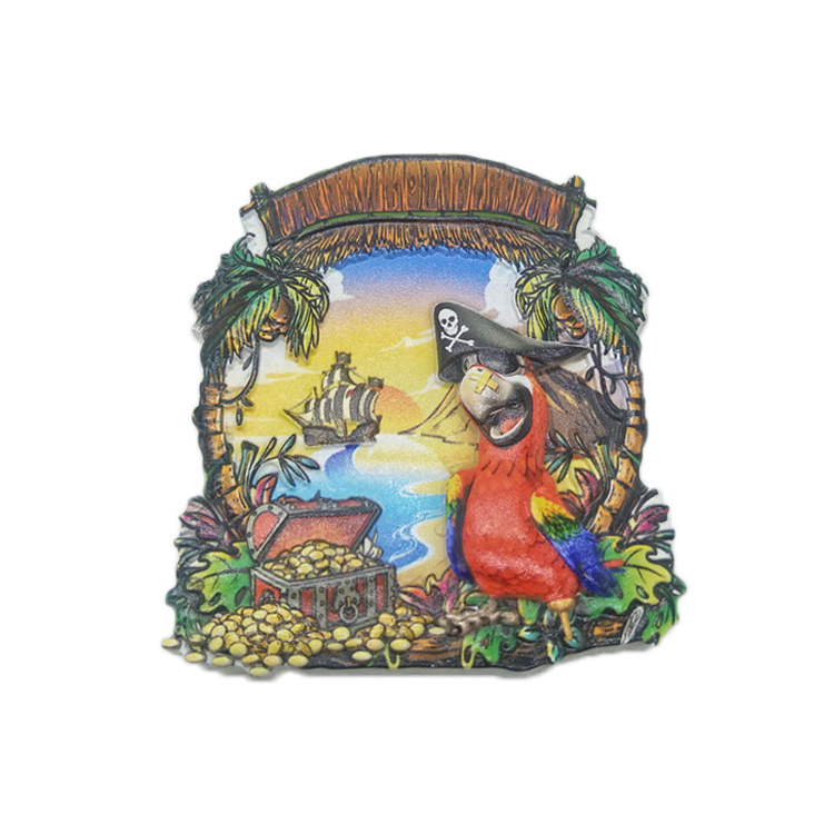 Custom Caribbean Beach Tourist Souvenir St Martin Saint Lucia Souvenir Fridge Magnet