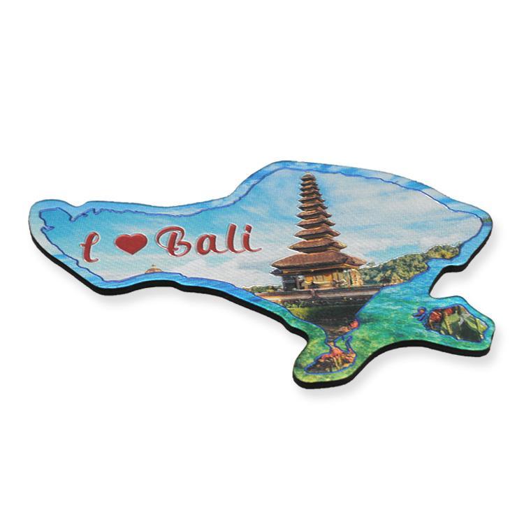 Custom Tropical Tourist Gift Resin Indonesia Bali Island Souvenir Foil Fridge Magnet