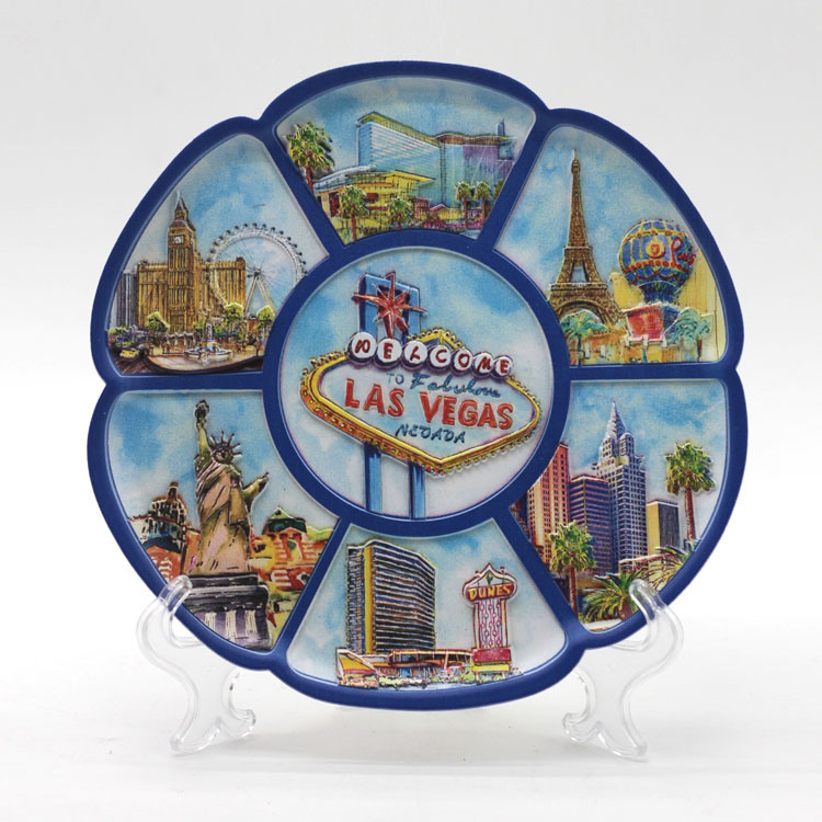 Customized Tourist Gift 3D Landscape Souvenir Resin Plate