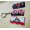 Customized Logo Metal Car Number Plate Keychain License Plate Keychain