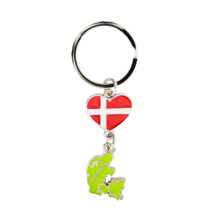 Customized Metal Zinc Alloy Flag UK Souvenir London Keychain