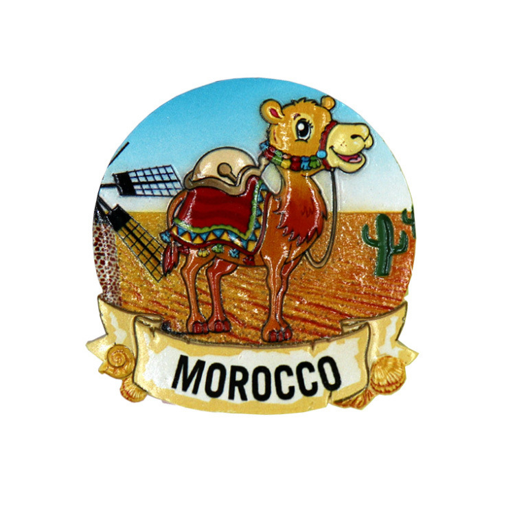 Factory Free Design Resin 3D Printing Camel Morocco Souvenir Fridge Magnet