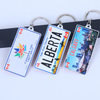 Customized Logo Metal Car Number Plate Keychain License Plate Keychain