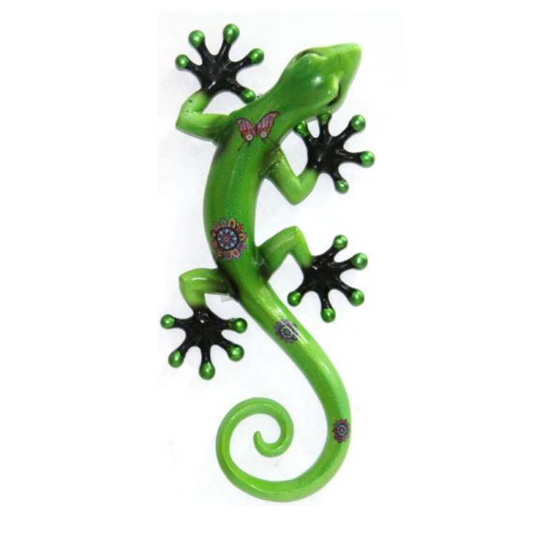 Resin Gecko Wall Art Decor Lizard Sculpture Hang Indoor Outdoor for Home Bedroom Living Room Office Garden Decor