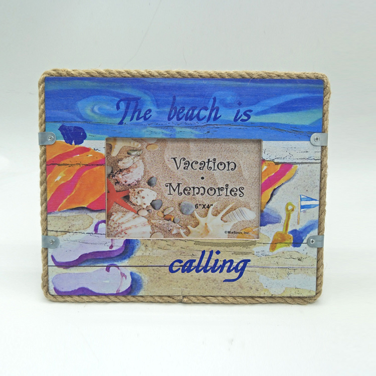 Wholesale Souvenir Nautical Picture Frame Beach Wood MDF Photo Frames