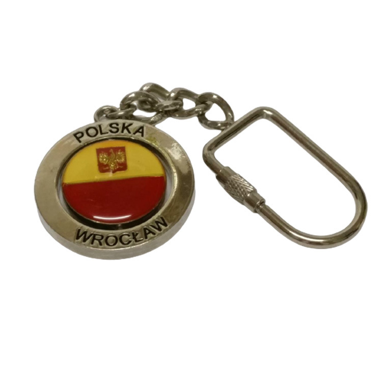 Custom City Travel Gift Metal Poland Souvenir Keychain