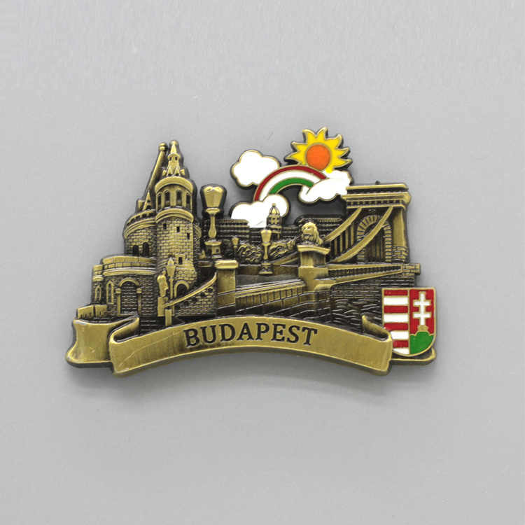 Customized Design Vienna Tourist Souvenir 3D Metal Fridge Magnet