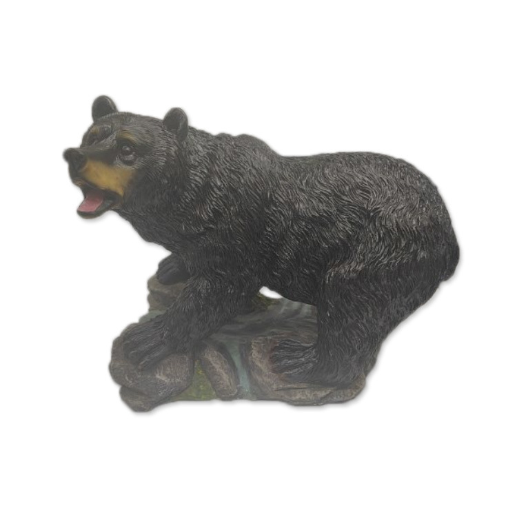 Factory Wholesale Home Decoration Animal Sculpture Resin Black Bear Statue