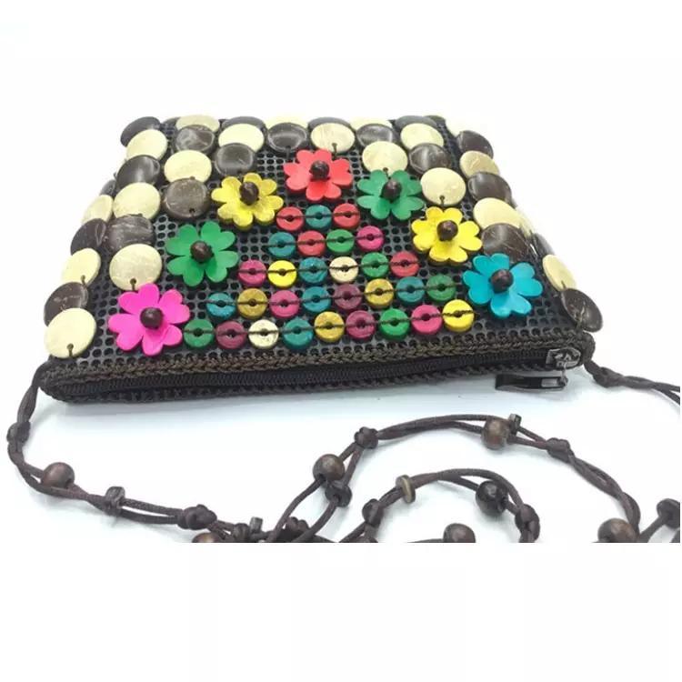 Factory Wholesale Handmade Vintage Bohemian Women Shoulder Bag Coconut Shell Bag