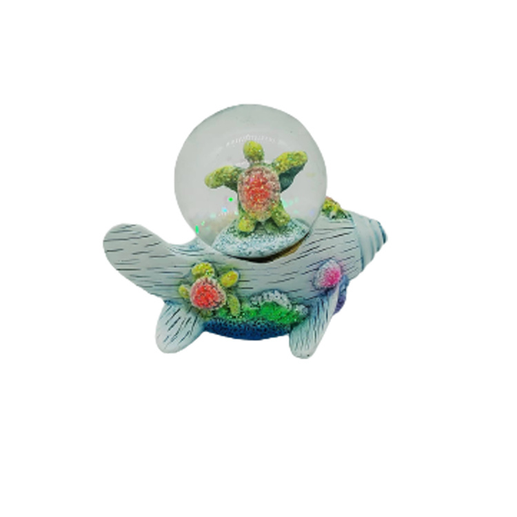 Factory Wholesale Beach Style Resin Airplane Souvenir Snow Globe