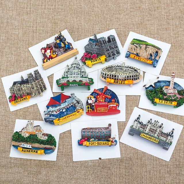 Customized Souvenirs for European Tourist Attractions Notre Dame, France Souvenir Fridge Magnet