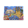 Wholesale Barcelona Tourist Souvenir Refrigerator Magnets Epoxy Wood Fridge Magnet