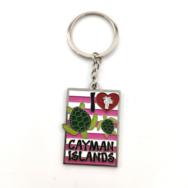 Custom Shape Metal Switzerland Tourist Souvenir Keychain