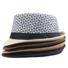 Wholesale Beach Sun Plaid Hat Paper Panama Fedora Straw Hat