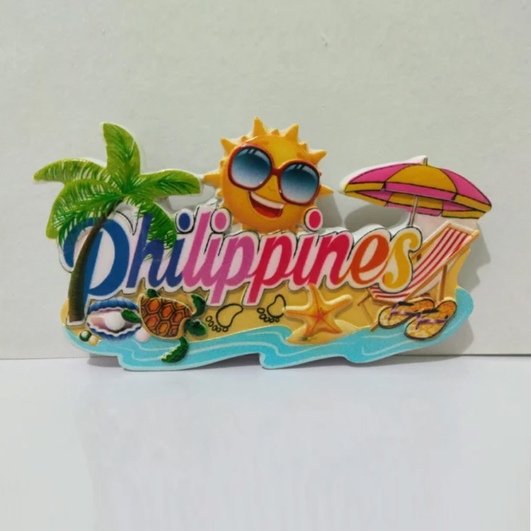 Custom Resin Printing Island Beach Philippines Souvenir Fridge Magnet