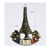 Factory Wholesale Custom Zinc Alloy Metal Paris France Eiffel Tower Souvenir Fridge Magnet