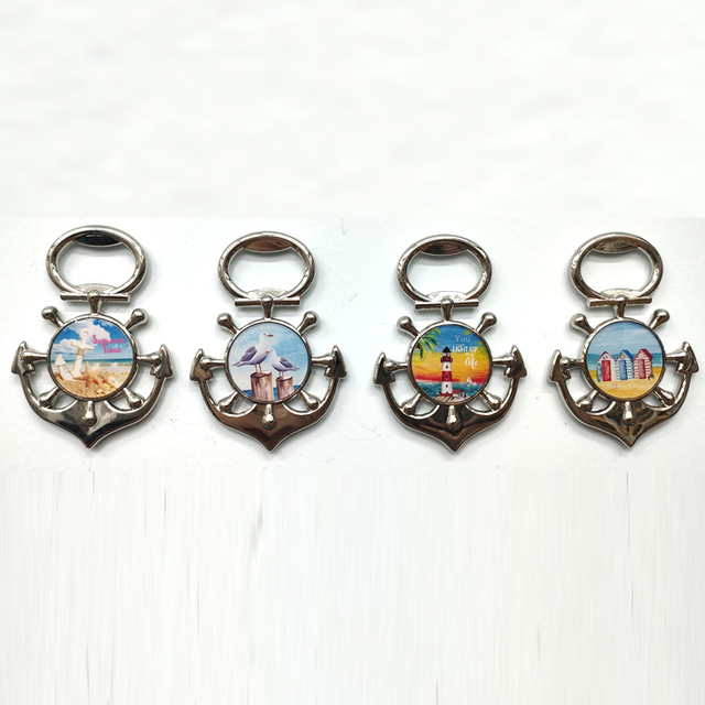 Factory Custom Seaside Beach Gift Resort Souvenir Summer Surfboard Bottle Opener Keychain