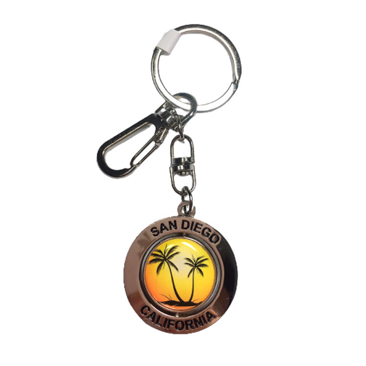 Custom Epoxy Metal Beach Souvenir San Diego Keychain