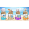 Mini Beach in a Bottle Keychain with Real Sea Shells Colored Sand Novelty Gift