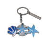 Custom Alloy Metal Sea Shell Souvenir Beach Summer Keychain