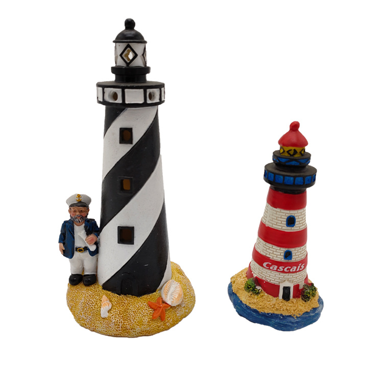 Factory Custom Resin Decor Lighthouse Model Statue for Souvenir