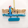 Letter Shaped Ocean Beach Design Christmas Tree Hanging Home Decoration Resin Christmas Ornament