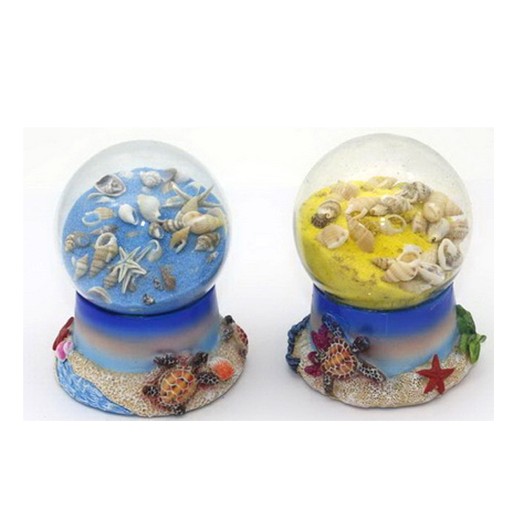 Custom Tropical Beach Sand Globe Souvenir Resin Sand Bottle Decoration