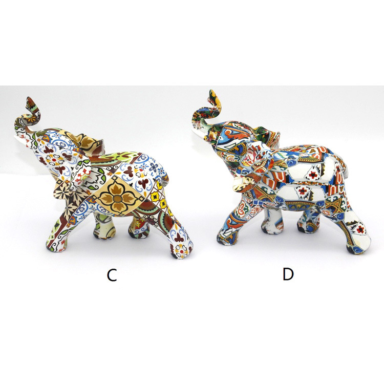 Custom Nordic Modern Figurines Home Decoration Animal Sculpture Resin Crafts Elephant Statue Indoor Crafts