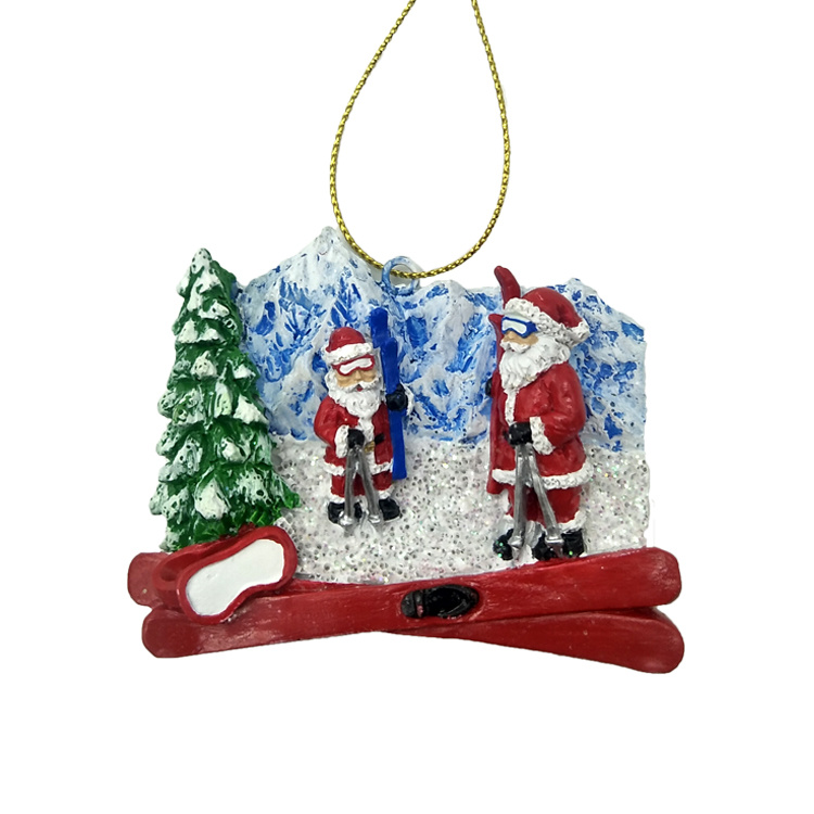 Christmas Craft Resin Santa Claus Ornament Christmas Tree Hanging