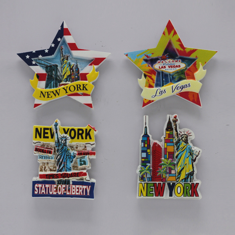 Resin Custom Printed Tourist New York City Souvenirs Fridge Magnet