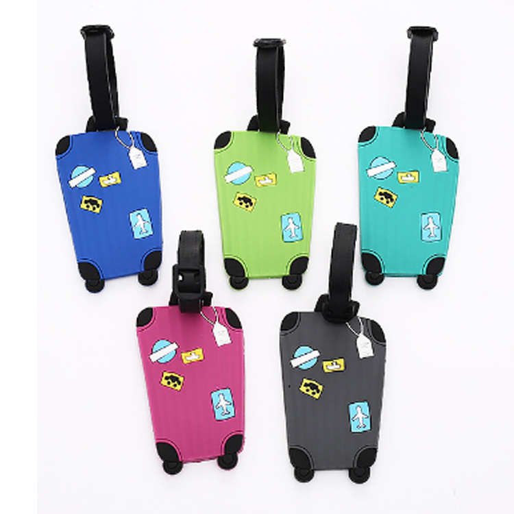 Custom Logo Personalized Soft PVC Luggage Tag for Travel