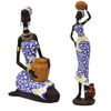 Retro African Woman Home Decor Sculpture Statue African Female Living Room Decoration Polyresin Statue