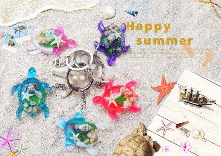 Seaside Tourism Souvenirs Ocean Keyring Sea Animal Resin Dolphin Keychain