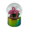 Custom Resin Plating Flamingo Snow Globe for Souvenir Gift