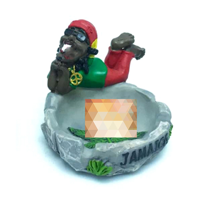 Custom Portable Jamaica Souvenir Gift Rasta Resin Ashtray