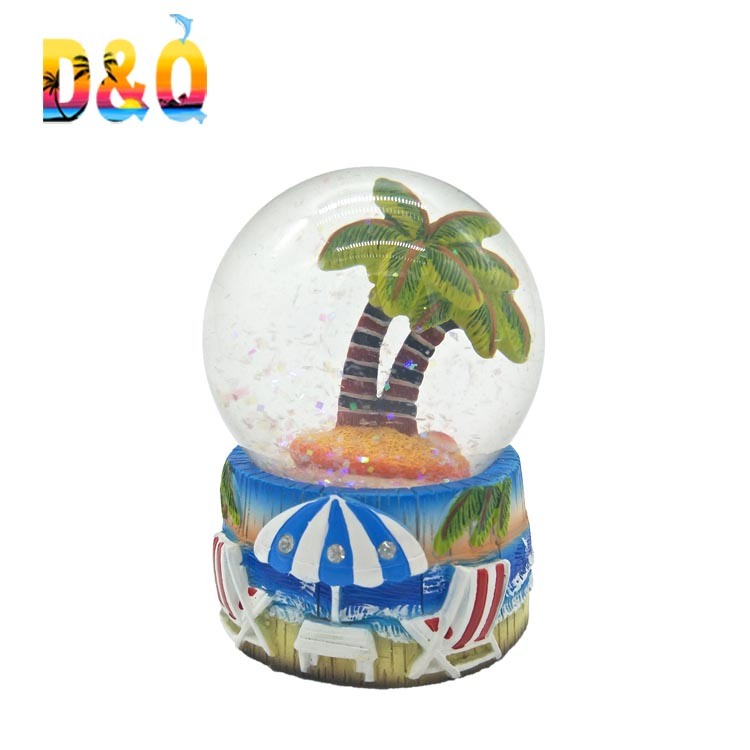 Resin Beach Water Globe Custom Water Ball Souvenir