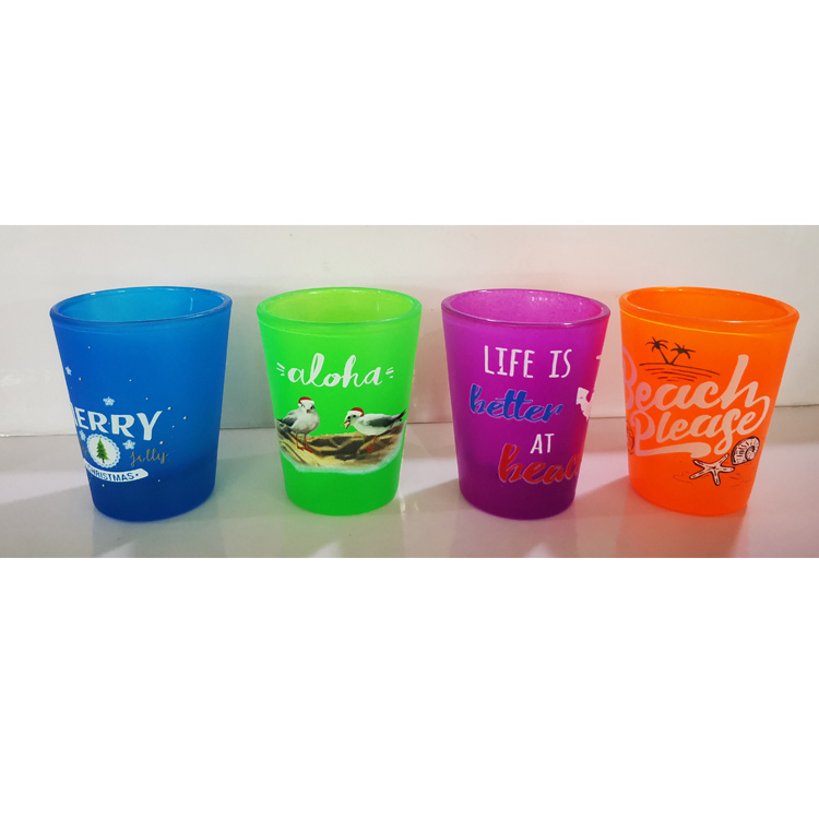 Wholesale Custom 1.5 Oz Sublimation Frosted Shot Glass