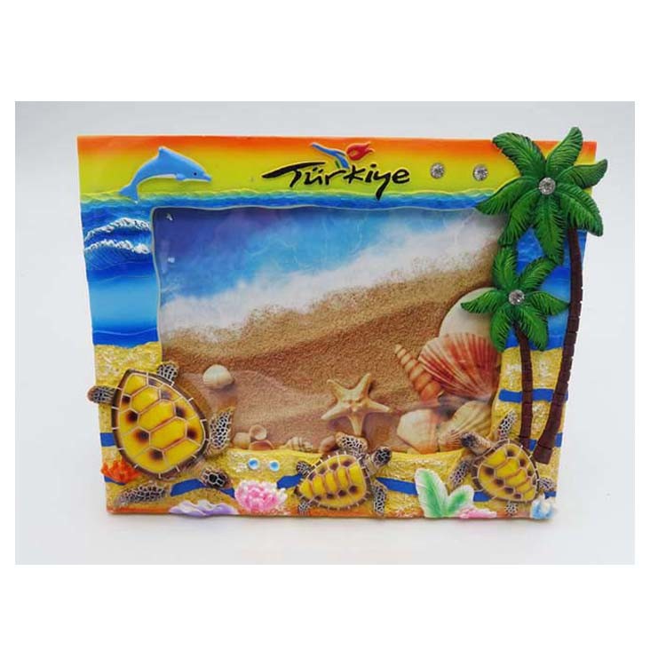 Custom Logo Jamaica Beach Souvenir Gift Polyresin Picture Photo Frame