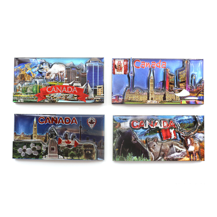 Custom Wood Epoxy Canada Fridge Magnet for Travel Souvenir